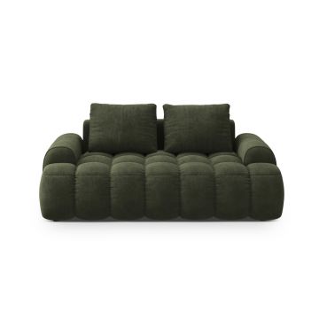 Canapea 2 locuri, Linz, Cosmopolitan Design, 175x100x84 cm, catifea, verde