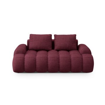 Canapea 2 locuri, Linz, Cosmopolitan Design, 175x100x84 cm, tesatura structurata, bordo