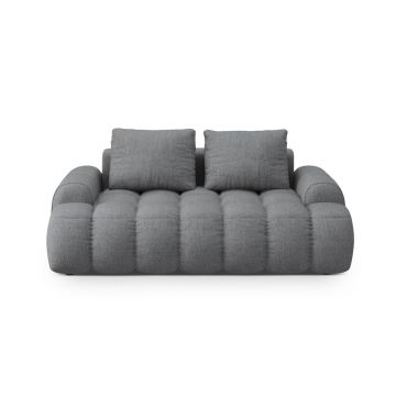 Canapea 2 locuri, Linz, Cosmopolitan Design, 175x100x84 cm, tesatura structurata, gri