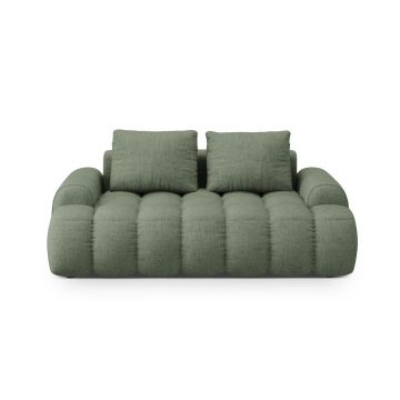 Canapea 2 locuri, Linz, Cosmopolitan Design, 175x100x84 cm, tesatura structurata, verde oliv inchis