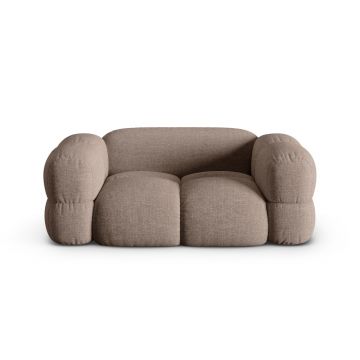 Canapea 2 locuri, Loretto, Cosmopolitan Design, 180x100x68 cm, tesatura structurata, cappuccino
