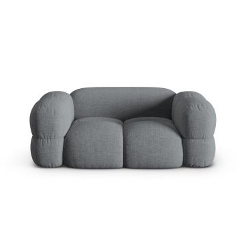 Canapea 2 locuri, Loretto, Cosmopolitan Design, 180x100x68 cm, tesatura structurata, gri