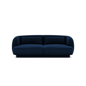 Canapea 2 locuri, Tulum, Cosmopolitan Design, 180x90x70 cm, catifea, albastru regal
