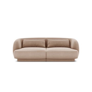 Canapea 2 locuri, Tulum, Cosmopolitan Design, 180x90x70 cm, catifea, bej