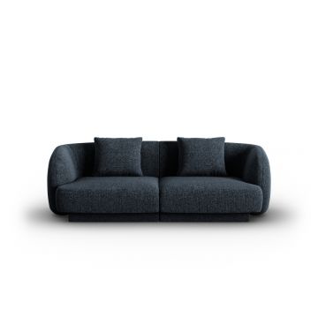 Canapea 2 locuri, Tulum, Cosmopolitan Design, 180x90x70 cm, tesatura chenille, albastru regal