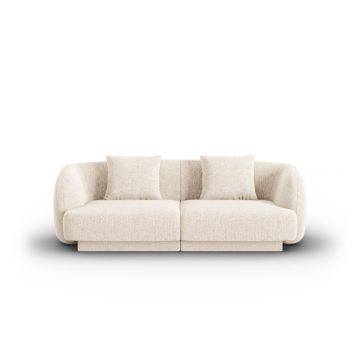 Canapea 2 locuri, Tulum, Cosmopolitan Design, 180x90x70 cm, tesatura chenille, bej deschis