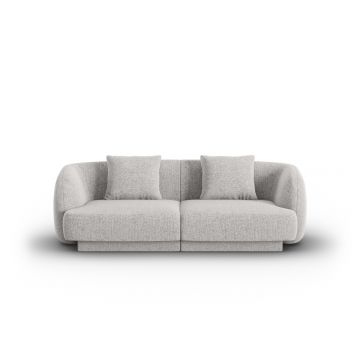 Canapea 2 locuri, Tulum, Cosmopolitan Design, 180x90x70 cm, tesatura chenille, gri deschis