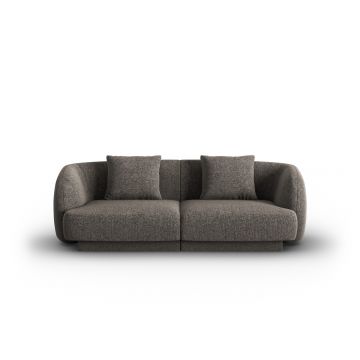 Canapea 2 locuri, Tulum, Cosmopolitan Design, 180x90x70 cm, tesatura chenille, gri