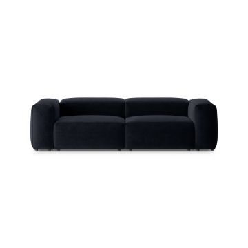 Canapea 3 locuri, Bergamo, Cosmopolitan Design, 264x108x70 cm, tesatura structurata, albastru navy