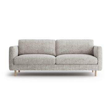 Canapea 3 locuri, Eden, Micadoni, 173x92x90 cm, tesatura structurata, bej melange