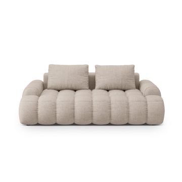 Canapea 3 locuri, Linz, Cosmopolitan Design, 200x100x84 cm, tesatura structurata, bej sand