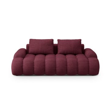 Canapea 3 locuri, Linz, Cosmopolitan Design, 200x100x84 cm, tesatura structurata, bordo