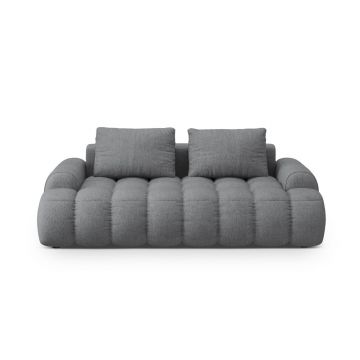 Canapea 3 locuri, Linz, Cosmopolitan Design, 200x100x84 cm, tesatura structurata, gri
