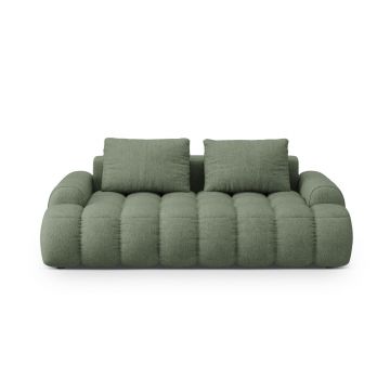 Canapea 3 locuri, Linz, Cosmopolitan Design, 200x100x84 cm, tesatura structurata, verde oliv inchis