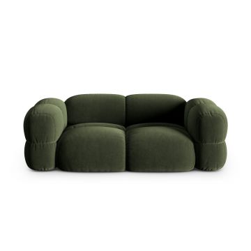 Canapea 3 locuri, Loretto, Cosmopolitan Design, 210x100x68 cm, catifea, verde