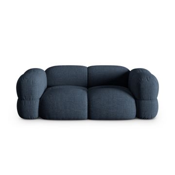 Canapea 3 locuri, Loretto, Cosmopolitan Design, 210x100x68 cm, tesatura structurata, albastru inchis