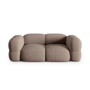 Canapea 3 locuri, Loretto, Cosmopolitan Design, 210x100x68 cm, tesatura structurata, cappuccino
