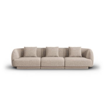 Canapea 3 locuri, Tulum, Cosmopolitan Design, 255x90x70 cm, tesatura chenille, bej