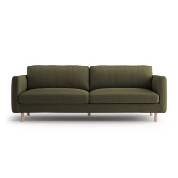 Canapea 4 locuri, Eden, Micadoni, 209x92x90 cm, catifea, verde muschi melanj