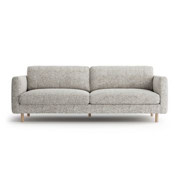 Canapea 4 locuri, Eden, Micadoni, 209x92x90 cm, tesatura structurata, bej melange