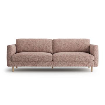 Canapea 4 locuri, Eden, Micadoni, 209x92x90 cm, tesatura structurata, roz melanj