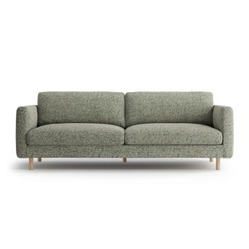 Canapea 4 locuri, Eden, Micadoni, 209x92x90 cm, tesatura structurata, verde muschi melanj