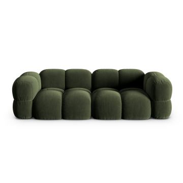 Canapea 4 locuri, Loretto, Cosmopolitan Design, 250x100x68 cm, catifea, verde