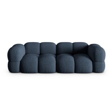 Canapea 4 locuri, Loretto, Cosmopolitan Design, 250x100x68 cm, tesatura structurata, albastru inchis