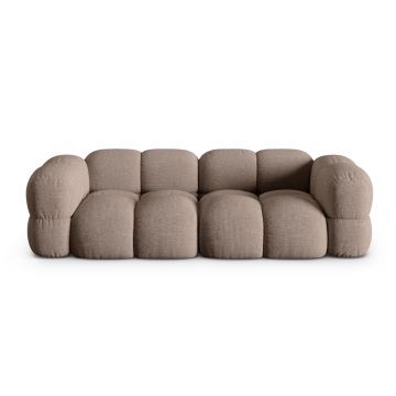 Canapea 4 locuri, Loretto, Cosmopolitan Design, 250x100x68 cm, tesatura structurata, cappuccino