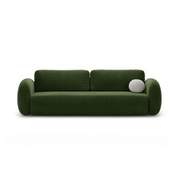 Canapea extensibila 3 locuri, Tonale, Cosmopolitan Design, 262x105x88 cm, catifea, verde army