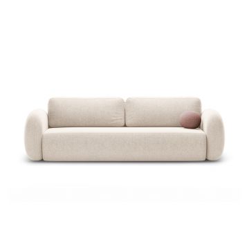 Canapea extensibila 3 locuri, Tonale, Cosmopolitan Design, 262x105x88 cm, tesatura chenille, bej deschis
