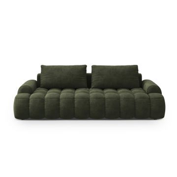 Canapea extensibila 4 locuri, Linz, Cosmopolitan Design, 250x100x84 cm, catifea, verde