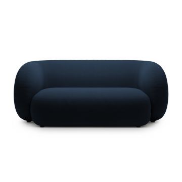 Canapea modulara 2 locuri, Kate, Micadoni, 183x99x76 cm, catifea, albastru regal
