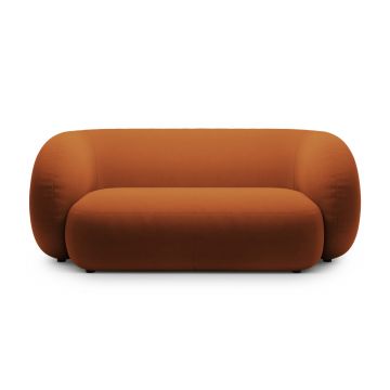 Canapea modulara 2 locuri, Kate, Micadoni, 183x99x76 cm, catifea, teracota