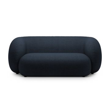 Canapea modulara 2 locuri, Kate, Micadoni, 183x99x76 cm, tesatura boucle, albastru inchis