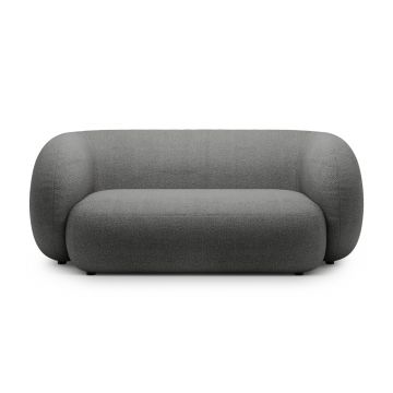 Canapea modulara 2 locuri, Kate, Micadoni, 183x99x76 cm, tesatura boucle, gri inchis