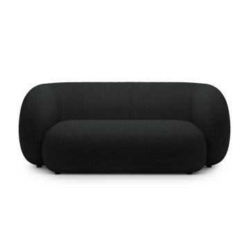 Canapea modulara 2 locuri, Kate, Micadoni, 183x99x76 cm, tesatura boucle, negru