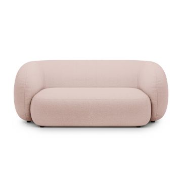 Canapea modulara 2 locuri, Kate, Micadoni, 183x99x76 cm, tesatura boucle, roz pudra