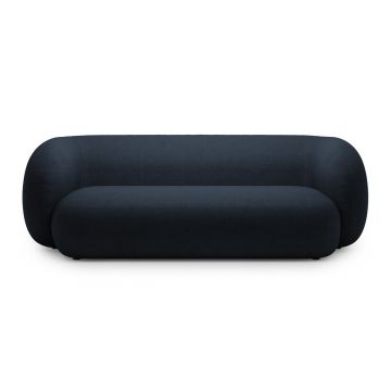 Canapea modulara 3 locuri, Kate, Micadoni, 213x99x76 cm, tesatura boucle, albastru inchis