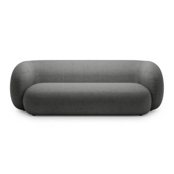 Canapea modulara 3 locuri, Kate, Micadoni, 213x99x76 cm, tesatura boucle, gri inchis