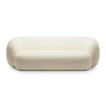 Canapea modulara 3 locuri, Kate, Micadoni, 213x99x76 cm, tesatura structurata, bej deschis