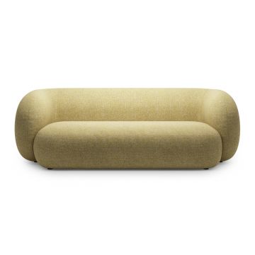 Canapea modulara 3 locuri, Kate, Micadoni, 213x99x76 cm, tesatura structurata, galben melanj
