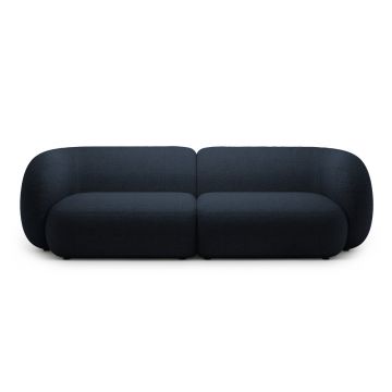 Canapea modulara 4 locuri, Kate, Micadoni, 243x99x76 cm, tesatura boucle, albastru inchis