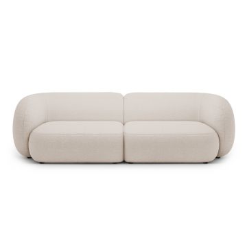 Canapea modulara 4 locuri, Kate, Micadoni, 243x99x76 cm, tesatura boucle, bej