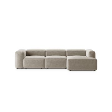 Coltar dreapta 3 locuri, Bergamo, Cosmopolitan Design, 304x152x70 cm, tesatura structurata, bej