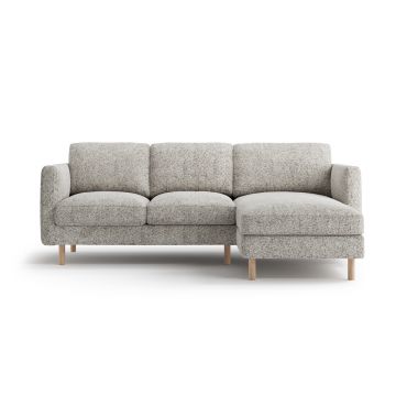 Coltar dreapta 3 locuri, Eden, Micadoni, 223x150x90 cm, tesatura structurata, bej melange