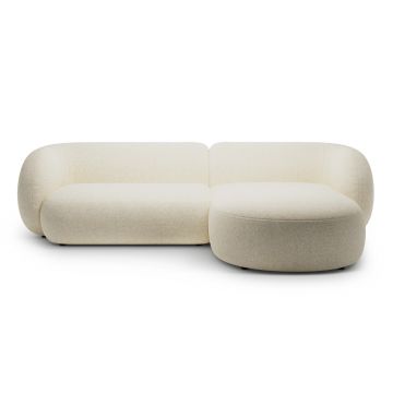 Coltar dreapta 3 locuri, Kate, Micadoni, 285x176x76 cm, tesatura structurata, bej deschis