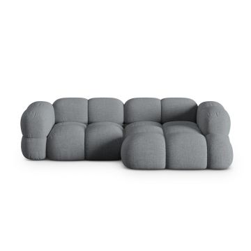 Coltar dreapta 3 locuri, Loretto, Cosmopolitan Design, 250x147x68 cm, tesatura structurata, gri