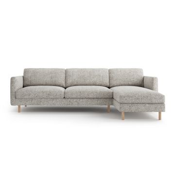 Coltar dreapta 4 locuri, Eden, Micadoni, 286x150x90 cm, tesatura structurata, bej melange