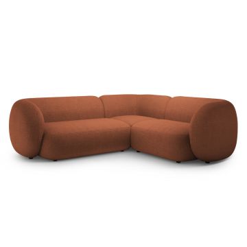 Coltar dreapta 4 locuri, Kate, Micadoni, 252x220x76 cm, tesatura boucle, teracota